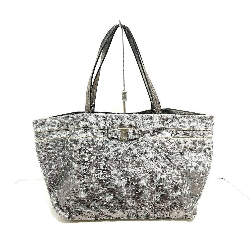 Salvatore Ferragamo Vara Tote Bag Silver